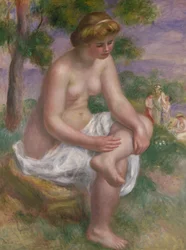 Bagnante seduta in un paesaggio o, Euridice, 1895-1900